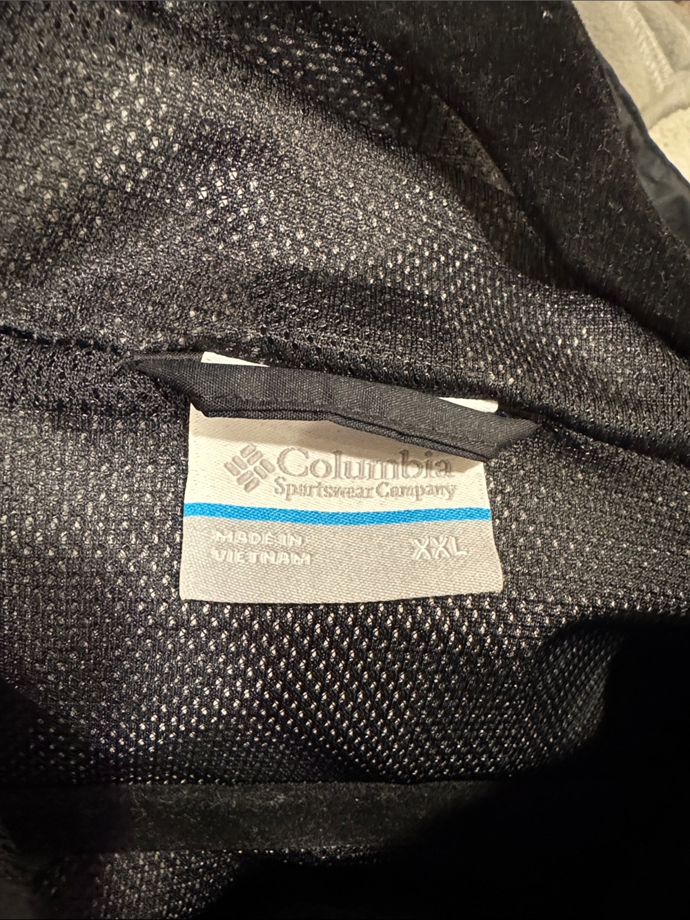 Black Windbreaker with white lettering- Men's